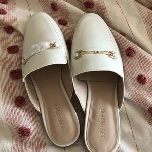 White loafers/mules